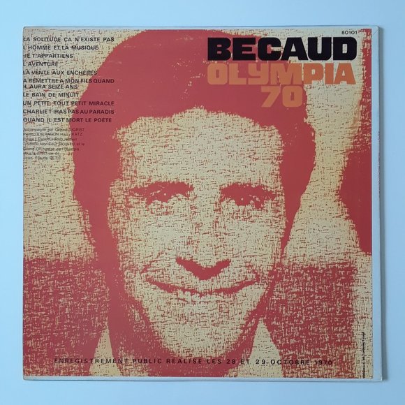 Gilbert Bécaud. Olympia 70. 1970 - Picture 2 of 4